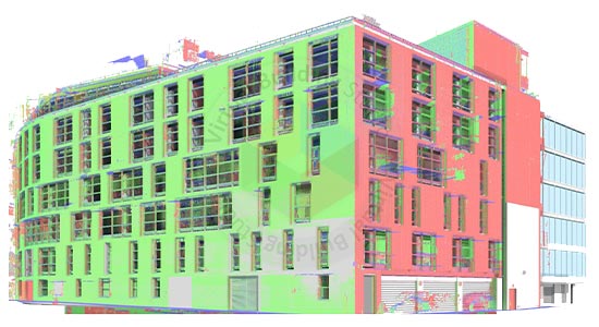 Raw point cloud scan input — educational institute
