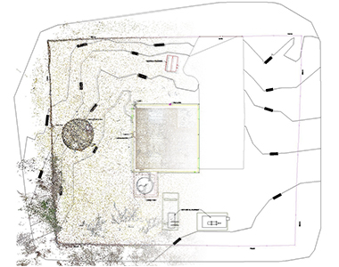 Site plan CAD deliverable from point cloud scan