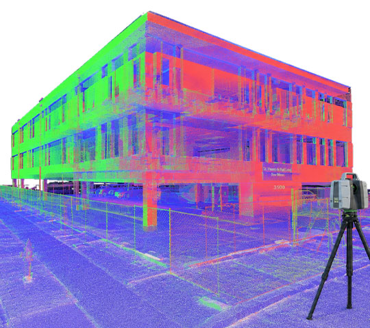 Laser scanning structural framework visualization